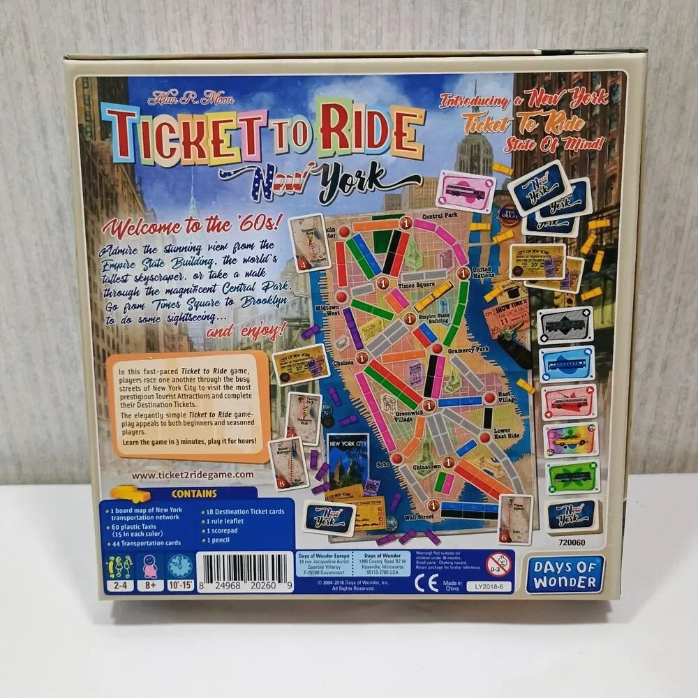Ticket To Ride New York by Days of Wonder Preowned Complete 2018